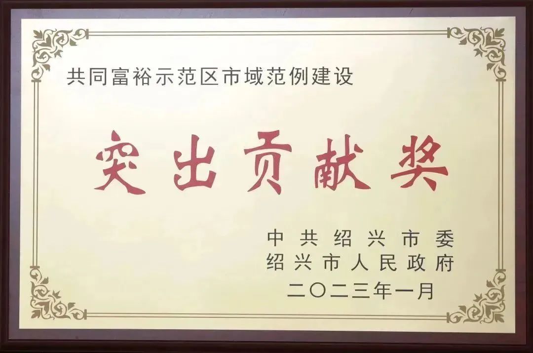 万丰集团获评2022年度共同富裕示范区市域范例建设突出贡献奖